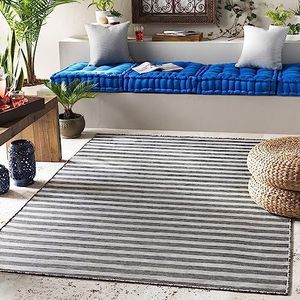 Surya Geometrisch tapijt voor binnen en buiten, duurzame vloerkleden voor woonkamer, keuken, tuin, terras, boho gekleurde tapijten, UV-weer- en vlekbestendig - Valencia Large 160 x 220 cm, grijs en