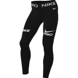 Nike Pro 7/8-legging - Zwart - Dames - Met Halfhoge Taille en Mesh Vlakken