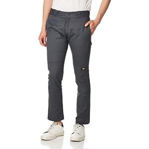 Dickies Skinny-Straight werkbroek met dubbele knie voor heren, houtskool, 36W / 30L