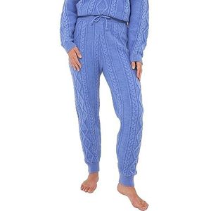 Joe Browns Dames Sloe Joes Comfortabele joggingbroek met vlechtpatroon en manchetten Casual broek, blauw, S, blauw, S