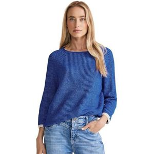 Street One Dames Ribstructured Sweater, Fresh Int. Gentle Blue Melange, 46