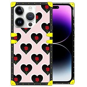 Voor iPhone 14 Pro Square Edge Phone Case Rose Flexibele Premium Anti-kras beschermhoes voor iPhone 14 Pro
