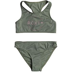 Roxy Basic Active Crop Top Set Agave Green, 8 jaar meisjes en meisjes, Agave Green, 8 Jaar