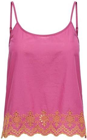 Onllou Life Emb Singlet Ptm, fuchsiapaars, M