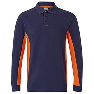 Velilla 105504 poloshirt, tweekleurig, korte mouwen, grijs en hemelsblauw, maat 2XL