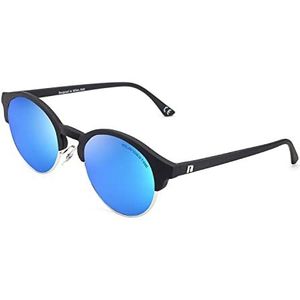 Clandestine Sferico Matte Black Silver Blue - Nylon HD zonnebril voor heren en dames