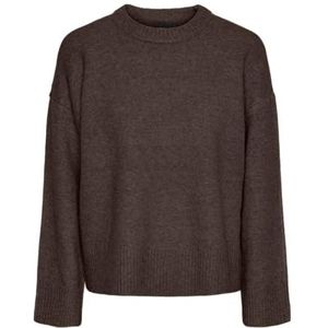 Pcana Ls O-Neck Knit Pwp Bc, Hot Fudge, L
