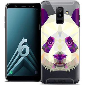 Beschermhoes voor 6 inch Samsung Galaxy A6 Plus 2018, ultradun, Polygon Animals Panda