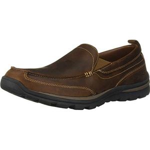 Skechers Superior Milford Mocassins voor heren, Donker bruin, 43 EU
