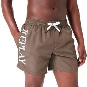 Replay Heren LM1119 Boardshorts, 934 Strategy Green, M, 934 Strategy Green, M