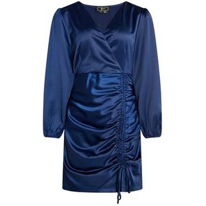 SAPORTA Dames mini-jurk van satijnen jurk, marineblauw, XS
