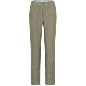 Style Fabio Ldx Pure Linen: Chino in zomers linnen, Avocado., 36W x 34L