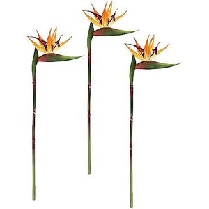 Kunstbloemen, Strelitzie, paradijsvogelbloem, exotische decoratieve tak, tak, enkele bloem, decoratieve bloem, tropische vaas, arrangement, bloemstuk, steelbloem, bruiloft, Hawaïparty, themafeest,