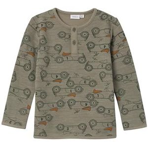 NAME IT Jongens NMMWUPPO Wool/CO LS TOP XXIII shirt met lange mouwen, Vetiver, 98, Vetiver., 110 cm