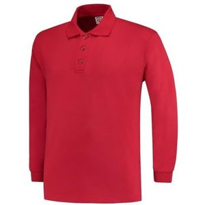 Tricorp 301004 casual polokraag sweatshirt, 60% gekamd katoen/40% polyester, 280 g/m², rood, maat 4XL