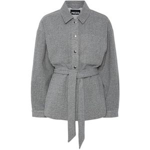 Pieces Dames Pcvega Shacket Noos Bc, Medium grijs (grey melange), S