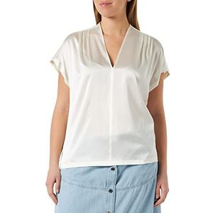 Pinko Korte blouse satijn stretch dames T-shirt, Z05_wit-sneeuwwit, 44 NL