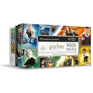 Trefl Prime - UFT puzzel: Harry Potter, The Houses of Hogwarts - 9000 stukjes, Grote puzzel, het dikste karton, BIO, ECO, Ontspanning voor volwassenen en kinderen vanaf 12 jaar