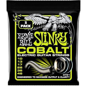 Ernie Ball Regular Slinky Cobalt Electric Guitar Strings 3 Pack - 10-46 Gauge