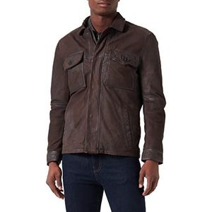 camel active Heren hemdjas van leer, bruin, 110