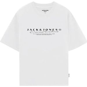 JACK & JONES Jcopoint Branding Tee Ss Crew Neck FST, wit (bright white), XL