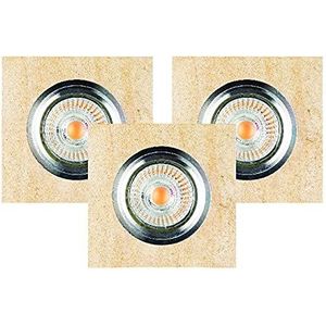 Homemania HOMBR_0078 Plafondlamp, zandsteen, metaal, beige, grijs, 10 x 10 x 1