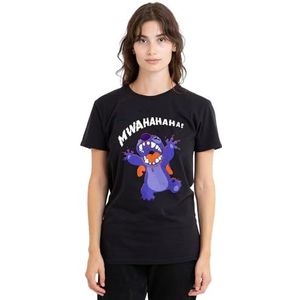 Lilo and Stitch Evil Laugh dames T-shirt, zwart, klein, Zwart, S