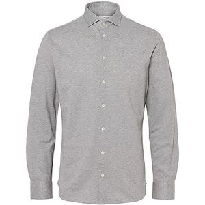 SELECTED HOMME Gemêleerd Slim Fit Overhemd SLHSLIMBOND Pure Cashmere