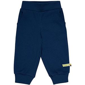 loud + proud Uniseks wafels voor kinderen, GOTS-gecertificeerd, casual broek, ultramarine, 62/68