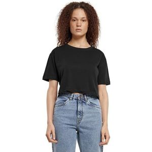Urban Classics Dames T-Shirt Dames Short Oversized Tee, Casual T-shirt voor Vrouwen, Oversized Fit, kort gesneden, zwart, 3XL