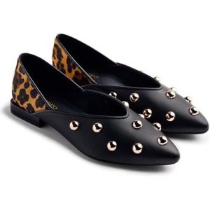 Gioseppo - Braham - Ballerina's - Harige Luipaardprint - Leren Ballerina's