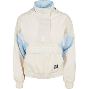 STARTER BLACK LABEL Dames Ladies Starter Colorblock Halfzip Windbreaker Jacket, palewhite/icewaterblue, XL