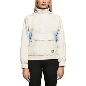 STARTER BLACK LABEL Dames Ladies Starter Colorblock Halfzip Windbreaker Jacket, palewhite/icewaterblue, XL