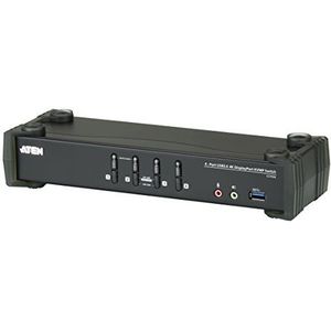 ATEN CS1924 4-Port USB 3.0 4K DisplayPort KVM Switch zwart