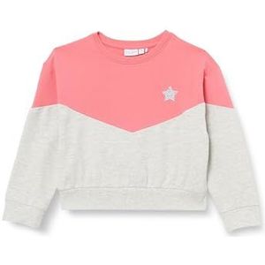 NKFVIBBA LS Short Boxy Sweat UNB, lichtgrijs gem, 122/128 cm