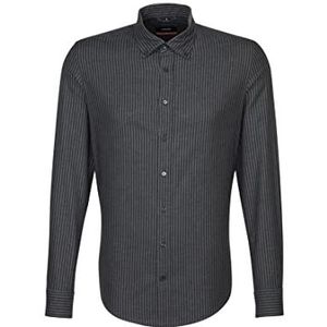Seidensticker heren business overhemd, grijs (antraciet 37), 36