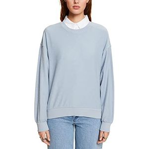 ESPRIT Sweatshirt met structuur, Lichtblauwe lavender., XXS