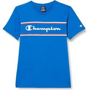 Champion Legacy Graphic Shop B - Authentic S/S Crewneck T-shirt, donkerblauw, 13-14 jaar kinderen en jongens SS24, Donkerblauw, 13-14 jaar