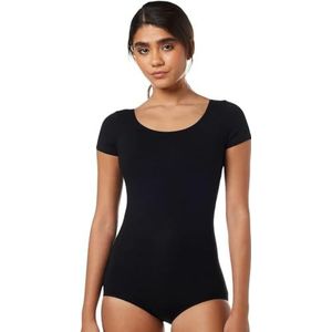 Capezio Dames Classic Short Sleeve Leotard, Zwart, L