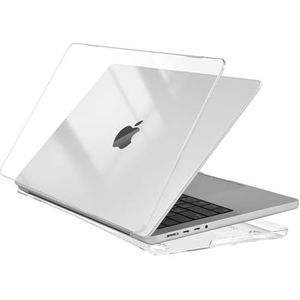 EooCoo Hoes Compatibel met Macbook Pro 14 inch M2 A2779 M1 A2442 M3 A2918 A2992 met Touch ID,2021 2022 2023 Release, Plastic Beschermende Hard Shell Cover,Macbook Pro 14 inch Case,Kristal Transparant