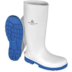Deltaplus Kemis S4 CI SRC Safety Wellington Boots - Slip Resistant - Kleur: Wit-Blauw - Maat: 10