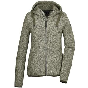 G.I.G.A. DX dames Gebreid fleecejack/fleecejack met capuchon GW 52 WMN KNTFLC JCKT, olivgrün, 36, 42233-000
