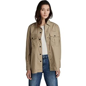G-STAR RAW Officer Los shirt voor dames, Beige (Tree House 4481-C941), S