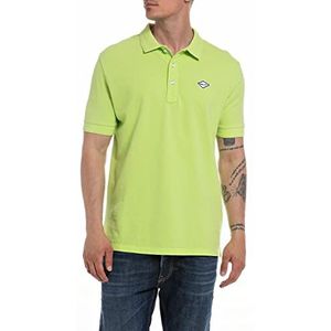 Replay Poloshirt voor heren, korte mouwen, van katoen, 732 Groen, L