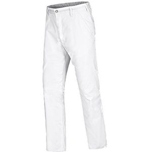 BP Med Trousers 1735-686-21 Chinobroek voor heren - elastiek in de taille - 48% katoen, 48% polyester, 4% elastolefine - normale pasvorm - maat: 60n - kleur: wit
