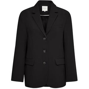 Part Two - Oversized Jas - Zwart - Polyester - Viscose - Elastaan