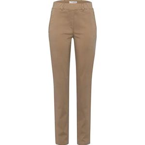 Raphaela by Brax Lavina damesbroek met rits rondom, slip en confectionerende tailleband, zand, 36K