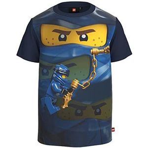 LEGO Ninjago jongens T-shirt All Over Print LWTaylor 113, 590 Dark Navy, 134 kinderen