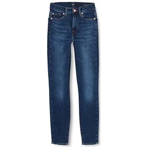 7 For All Mankind Dames Hw Skinny Slim Illusion Highline with Embellished Squiggle Jeans, Donkerblauw, 23W x 23L