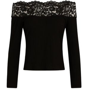 MORGAN - T-shirt - Zwart - Modal materiaal